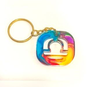 Libra ♎️ resin keychain made by Twisted13creations